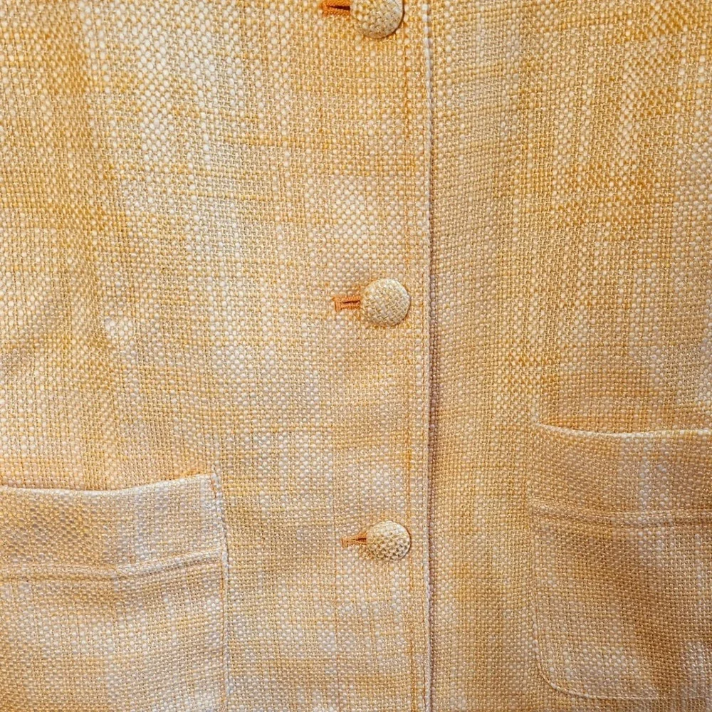 Liz Claiborne Petite Marigold Tweed Jacket Blazer SS Button Front Women 16P NWT - Picture 10 of 11